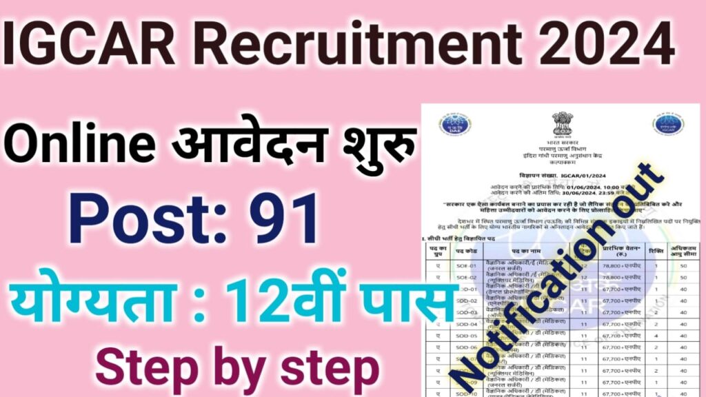 igcar Recruitment 